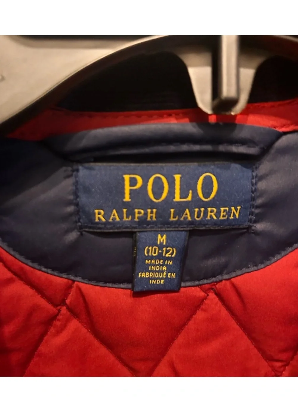 ⚡️ Polo by Ralph Lauren Quilted Navy Puffer Jacket with Corduroy Collar - Picture 4 of 11